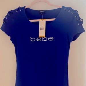 NWT - Beautiful Blue BEBE stretchy summer dress